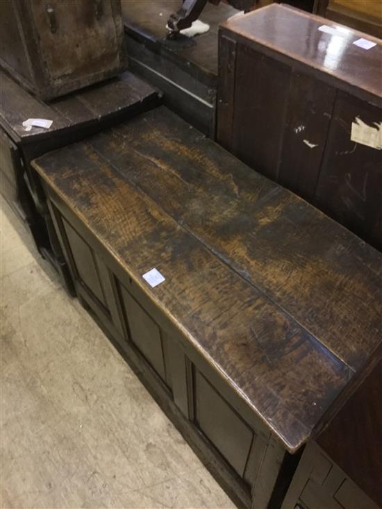 18th century panelled oak coffer